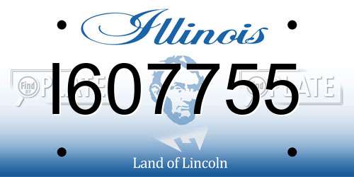 I607755 Illinois License Plate