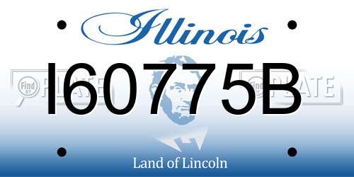 I60775B Illinois License Plate