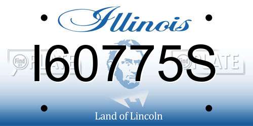 I60775S Illinois License Plate