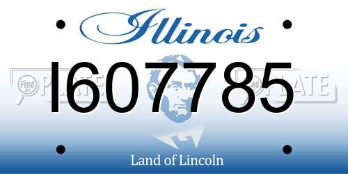 I607785 Illinois License Plate