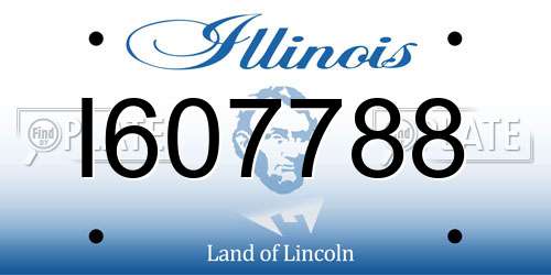 I607788 Illinois License Plate