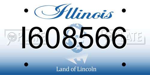 I608566 Illinois License Plate