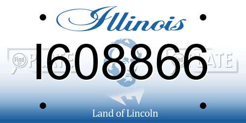 I608866 Illinois License Plate