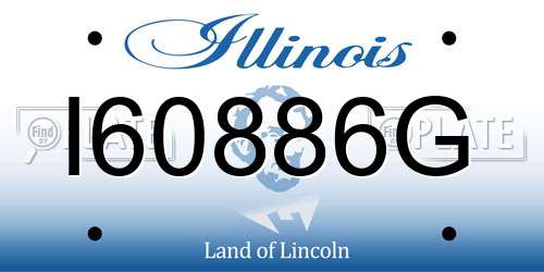 I60886G Illinois License Plate