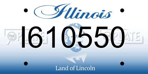 I610550 Illinois License Plate