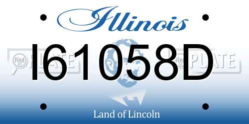 I61058D Illinois License Plate