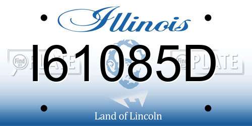 I61085D Illinois License Plate