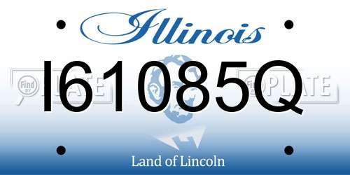 I61085Q Illinois License Plate