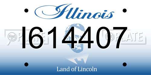I614407 Illinois License Plate