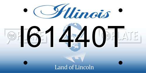 I61440T Illinois License Plate