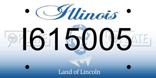 I615005 Illinois License Plate