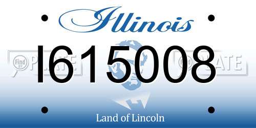 I615008 Illinois License Plate