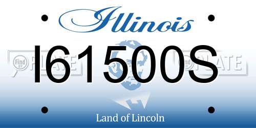 I61500S Illinois License Plate