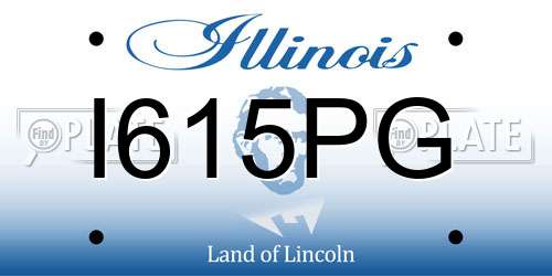 I615PG Illinois License Plate