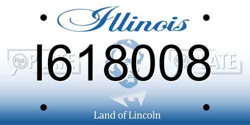 I618008 Illinois License Plate