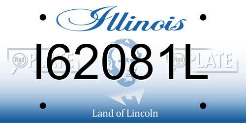 I62081L Illinois License Plate