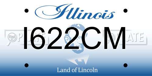 I622CM Illinois License Plate