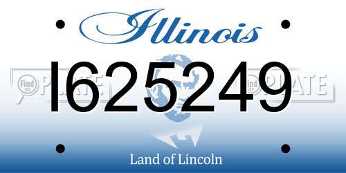 I625249 Illinois License Plate