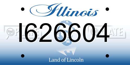 I626604 Illinois License Plate