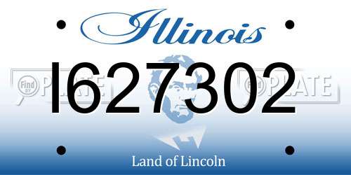 I627302 Illinois License Plate