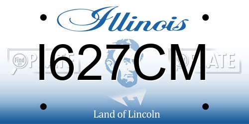 I627CM Illinois License Plate