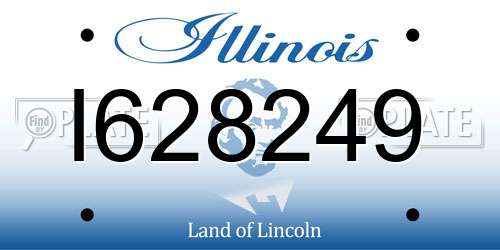 I628249 Illinois License Plate