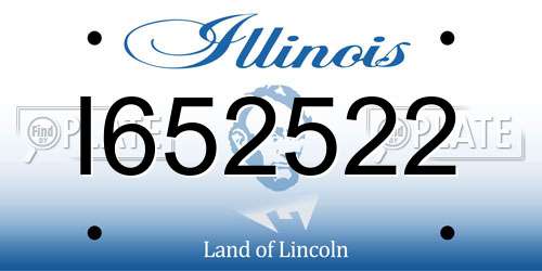 I652522 Illinois License Plate