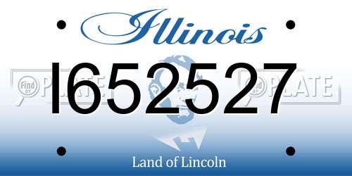 I652527 Illinois License Plate