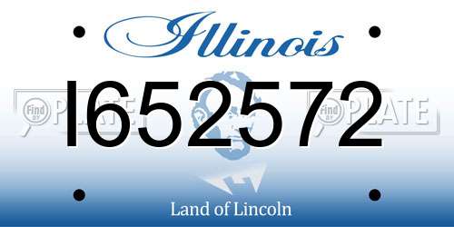 I652572 Illinois License Plate