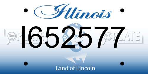 I652577 Illinois License Plate