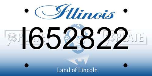 I652822 Illinois License Plate