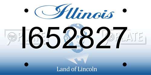 I652827 Illinois License Plate