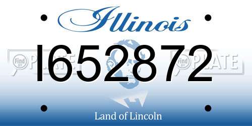 I652872 Illinois License Plate