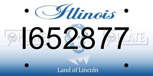 I652877 Illinois License Plate