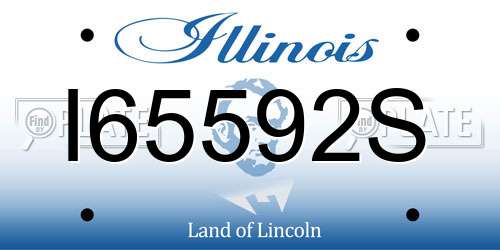 I65592S Illinois License Plate