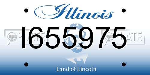I655975 Illinois License Plate