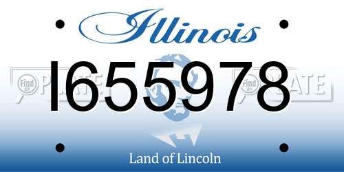 I655978 Illinois License Plate