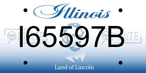 I65597B Illinois License Plate