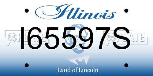 I65597S Illinois License Plate