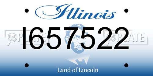 I657522 Illinois License Plate
