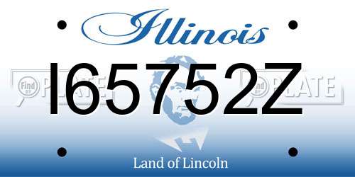 I65752Z Illinois License Plate