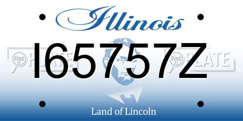 I65757Z Illinois License Plate