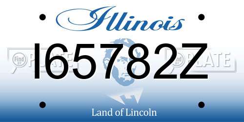 I65782Z Illinois License Plate
