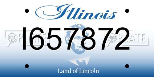 I657872 Illinois License Plate