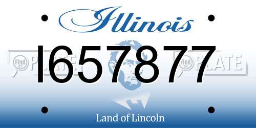 I657877 Illinois License Plate