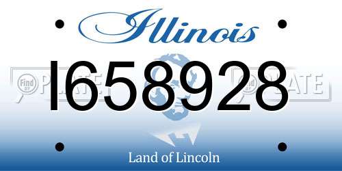 I658928 Illinois License Plate