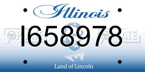 I658978 Illinois License Plate