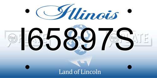 I65897S Illinois License Plate