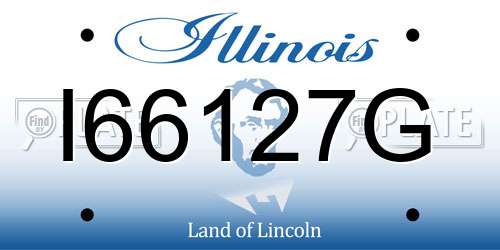 I66127G Illinois License Plate