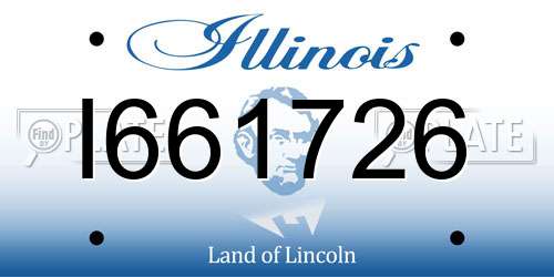 I661726 Illinois License Plate
